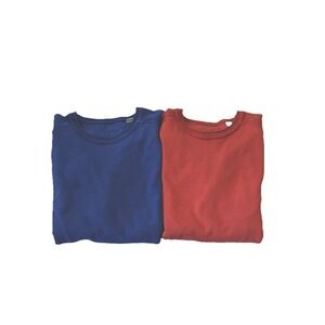 Tommy Bahama  Sweater Lot Of 2 Men's XL  Crewneck   Blue Rust 100% Cotton